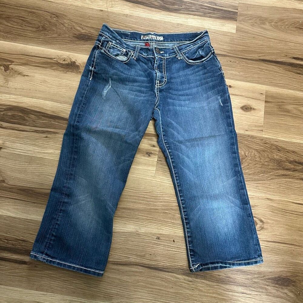 BKE western cropped distressed Drew stretch 27 jeans